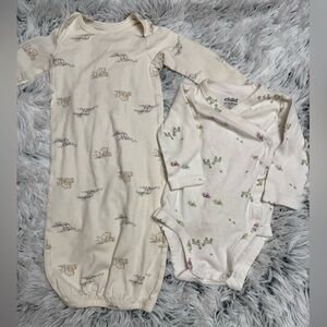 3 month baby sleeper gown and Onesie